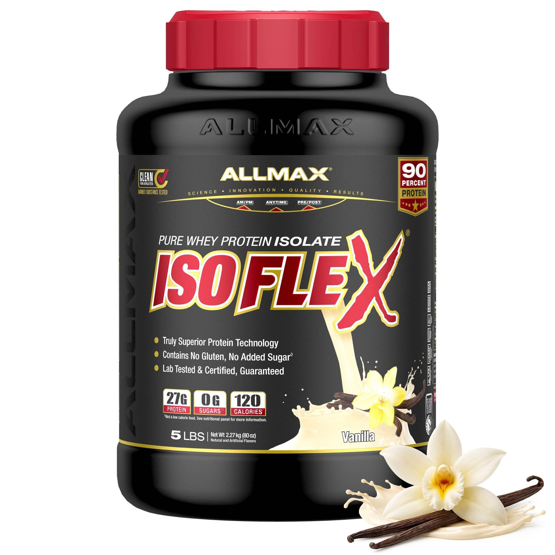 ALLMAX ISOFLEX Pure Whey Isolate Protein Powder 80 Servings