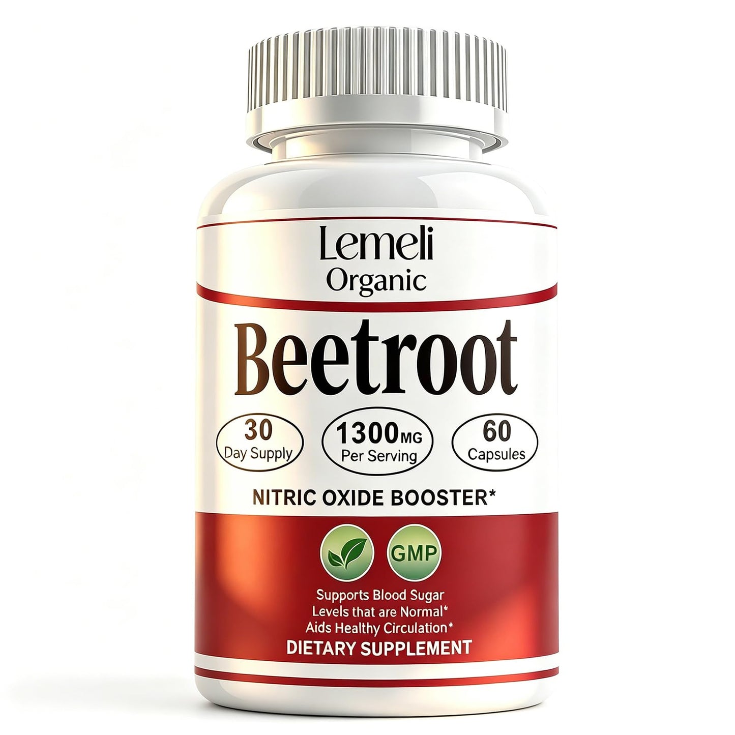 Lemeli Organic Beet Root Capsules 1300mg – Beetroot Organic Powder Extract Supplement, Energy, Circulation & Stamina – Non GMO, Gluten Free, Plant Based, 60 Capsules