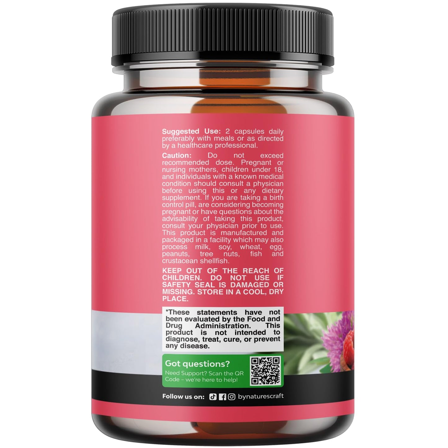 Natures Craft Complete Herbal Menopause Supplement for Women Capsules 60 Count