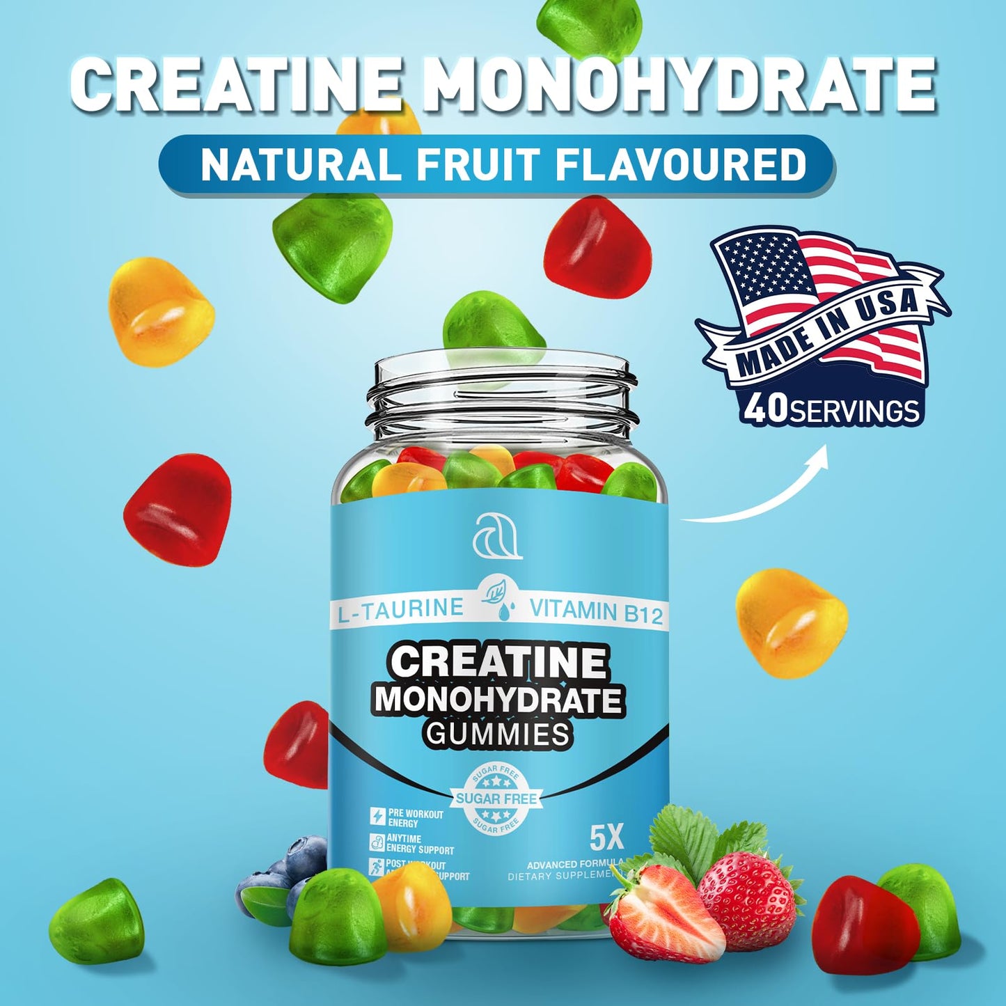 DRZIHOOCH Creatine Monohydrate Gummies 240 Gummies