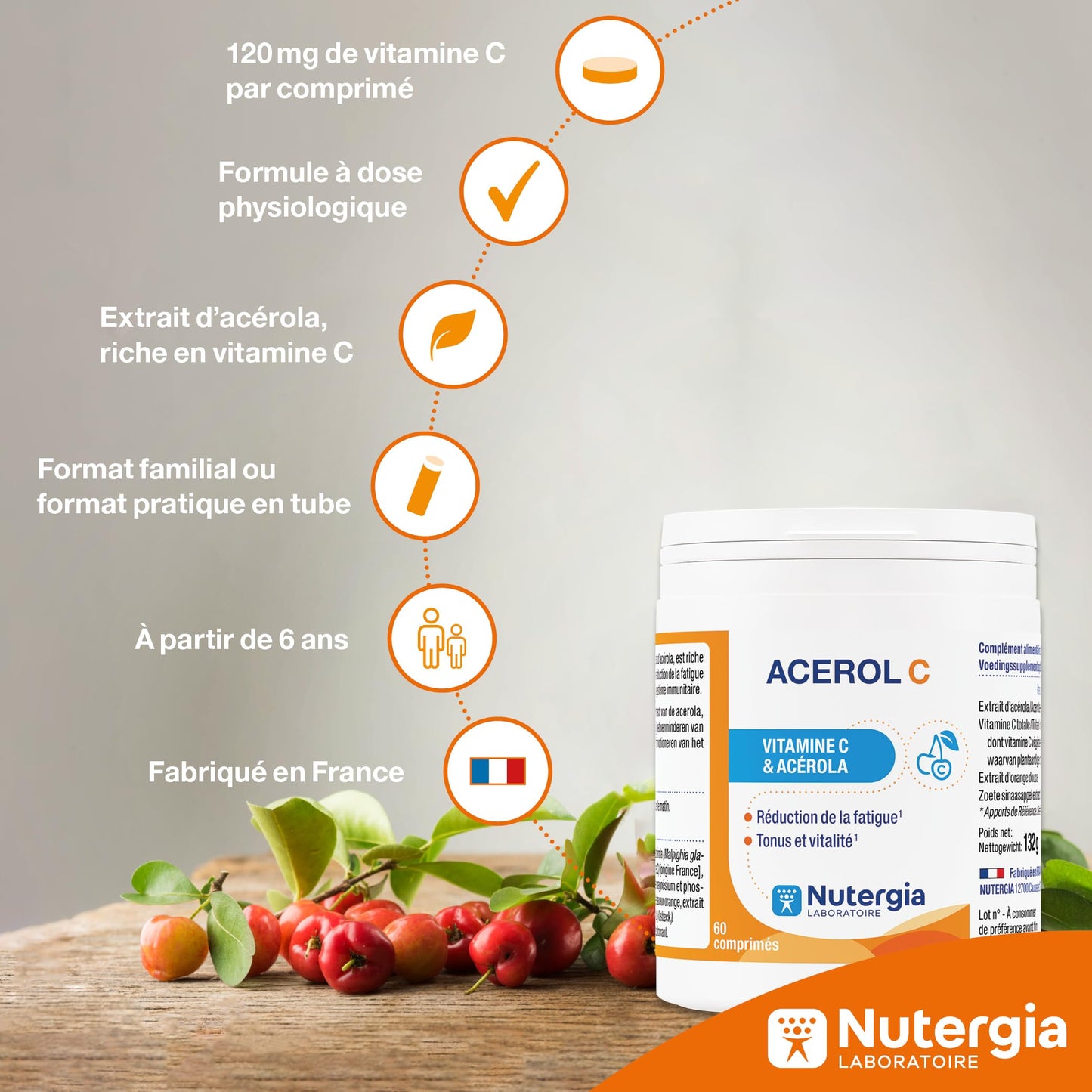 Nutergia Acerol C 60 Tablets