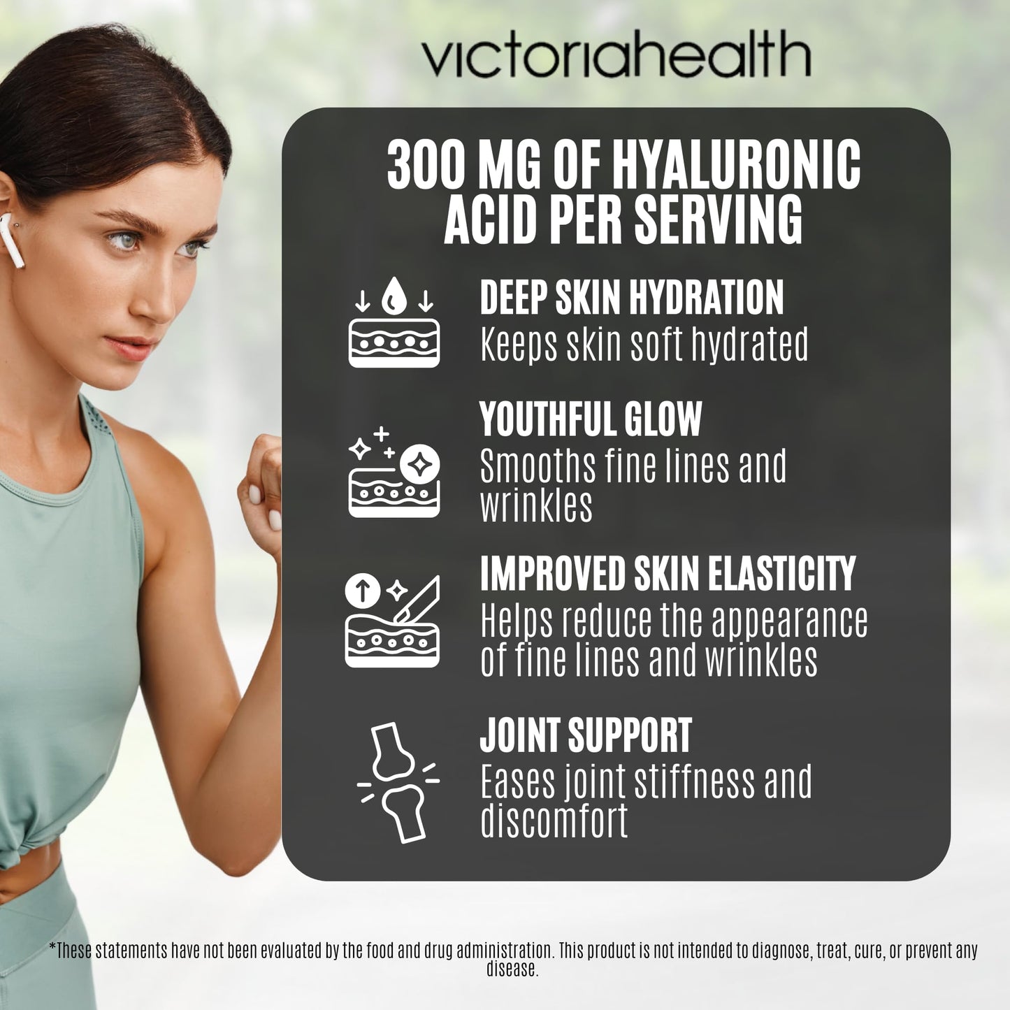 DoSe by VH Hyaluronic Acid Capsules 300mg with Vitamin C, Vegan, 30 Capsules