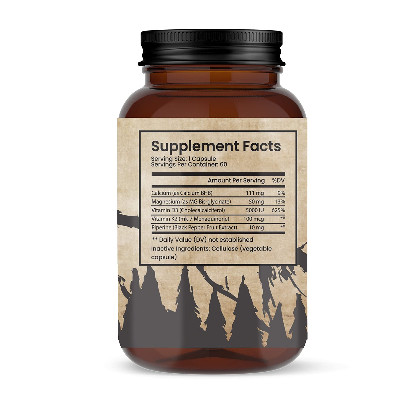 Teton Naturals K2D3 5000IU Capsules, 60 Count