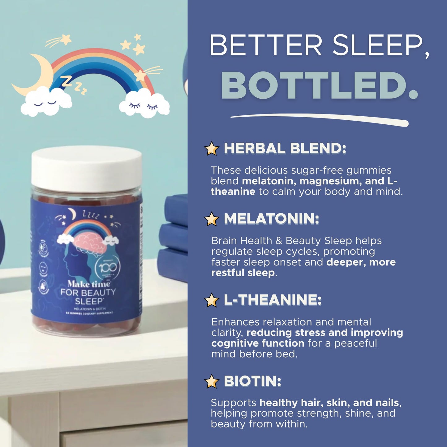 MAKE TIME Beauty Sleep Gummies 60 Gummies