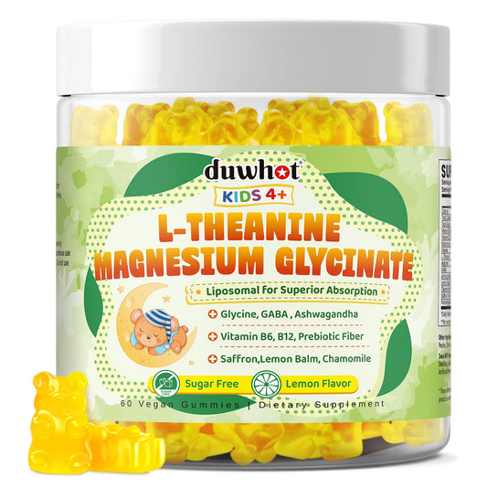 duwhot Kids L-Theanine Gummies Sugar Free, 60 Gummies