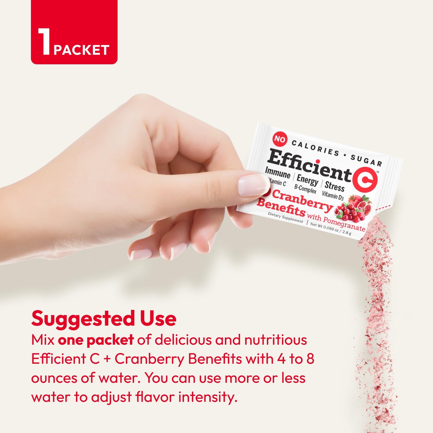 ANDREW LESSMAN Efficient C + Cranberry Benefits Powder, Pack of 180