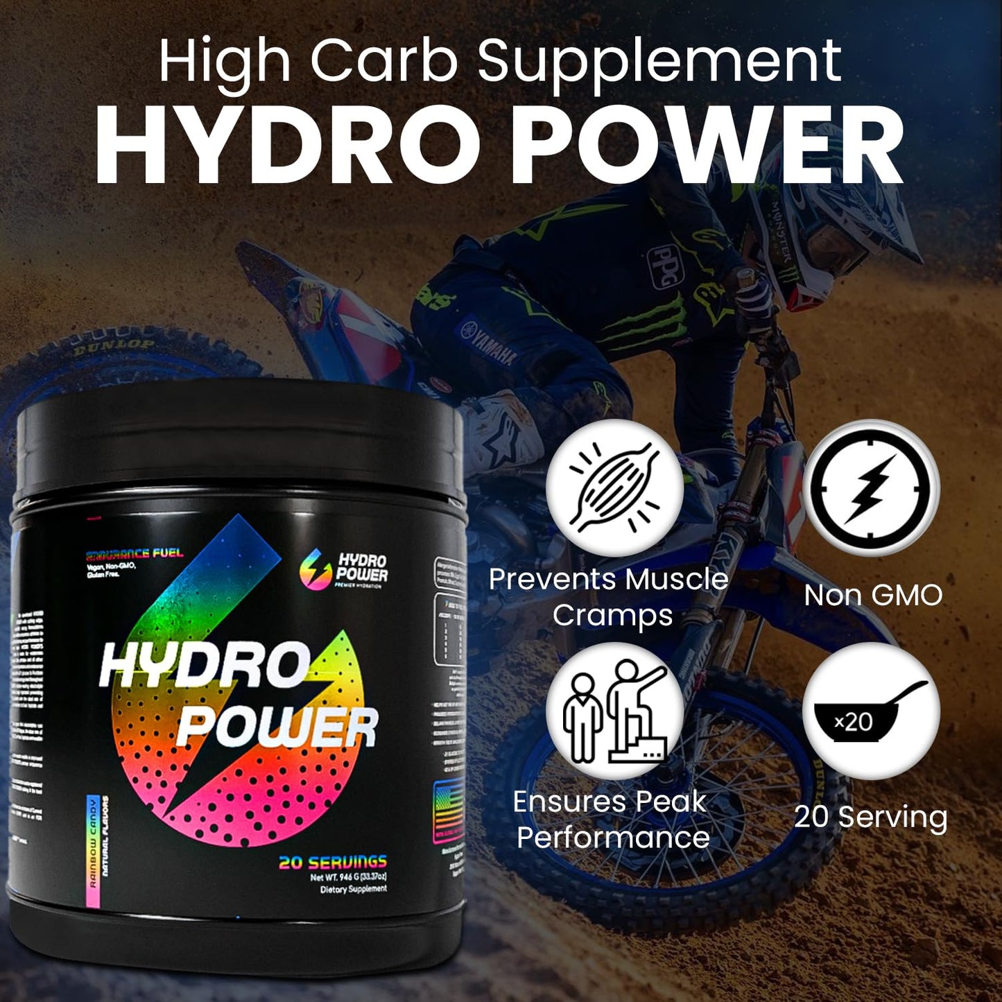 Hydro Power Endurance Fuel High Carb Supplement Powder 33.37
