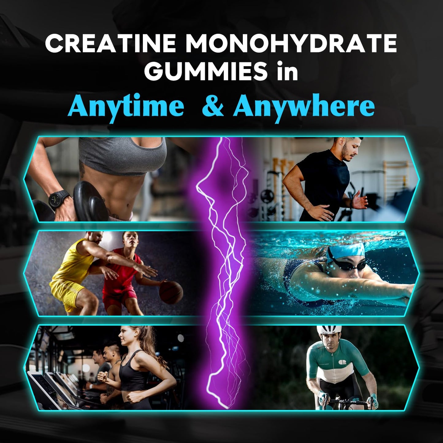 duwhot Creatine Monohydrate Gummies 5g Per Serving, 120 Gummies