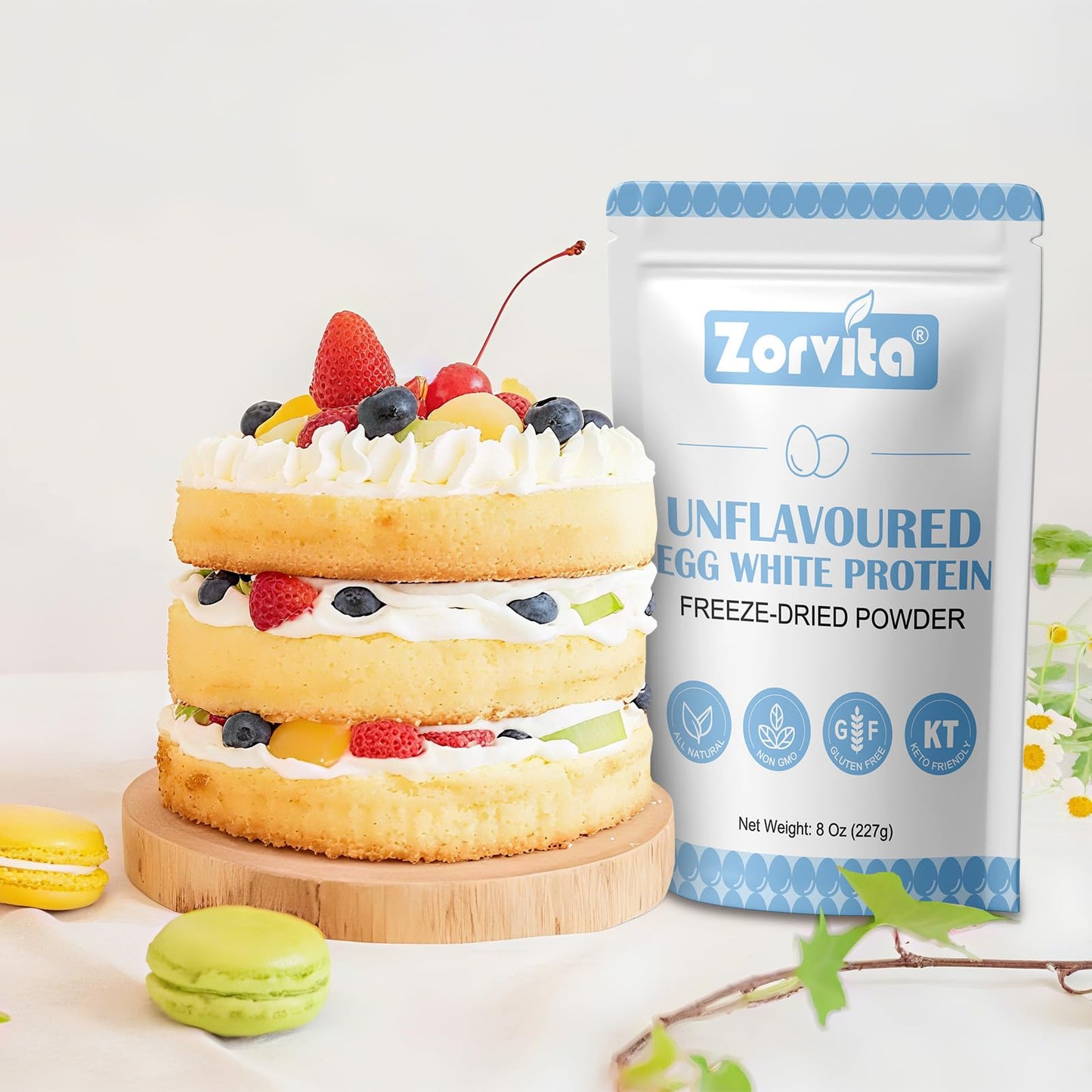 Zorvita Freeze-dried Egg White Powder 8 oz