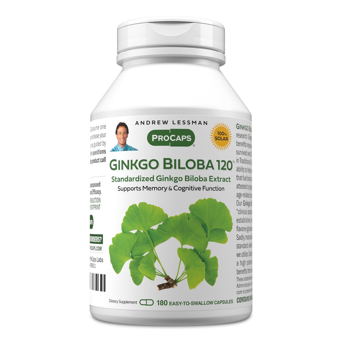 Andrew Lessman Ginkgo Biloba 120mg Capsules 180 Count