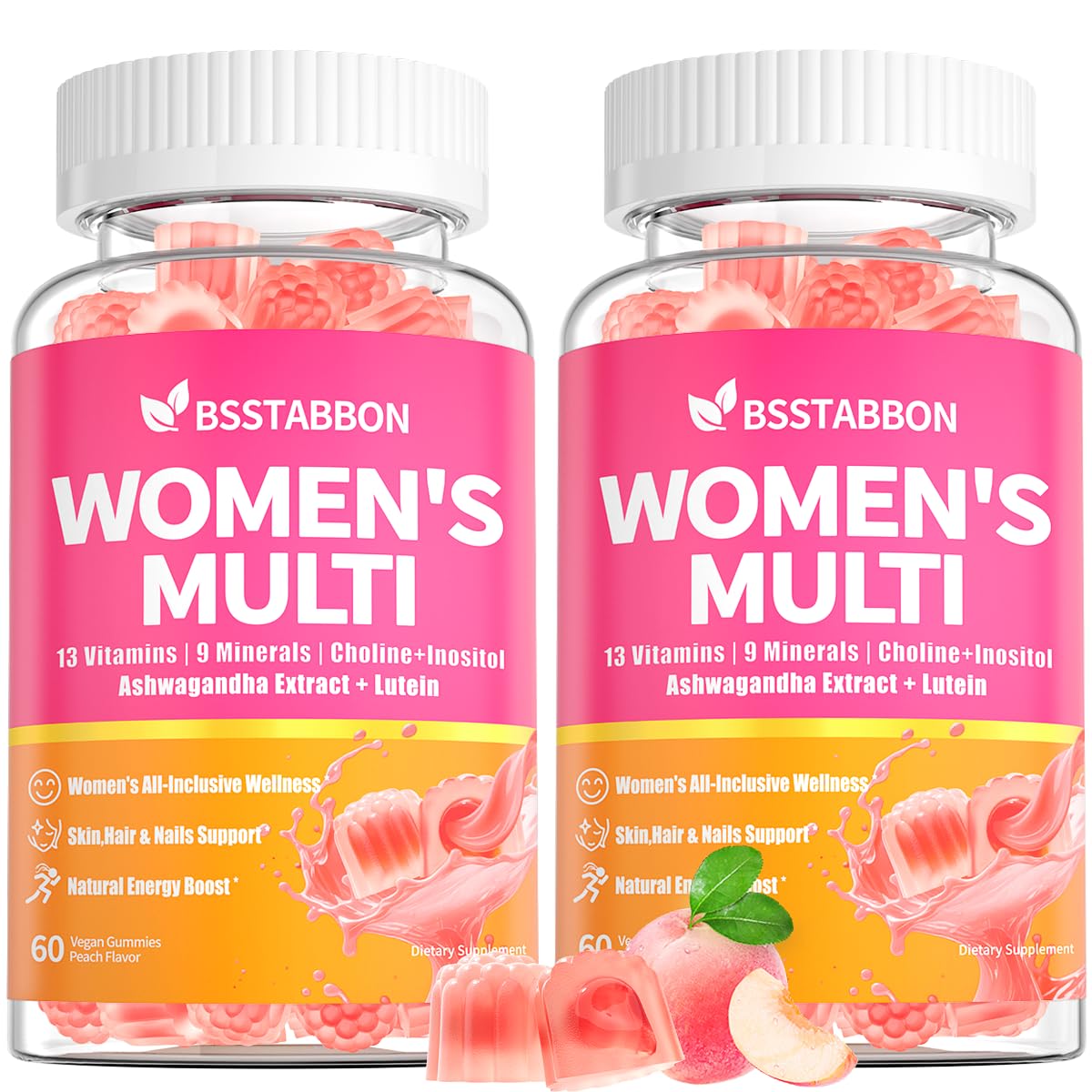 BSSTABBON Organic Women's Multivitamin Gummies 120 Count