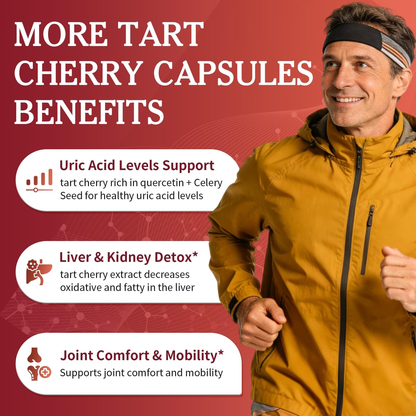 B BEWORTHS Tart Cherry Capsules for Natural Uric Acid Balance Joint Support, 120 Count