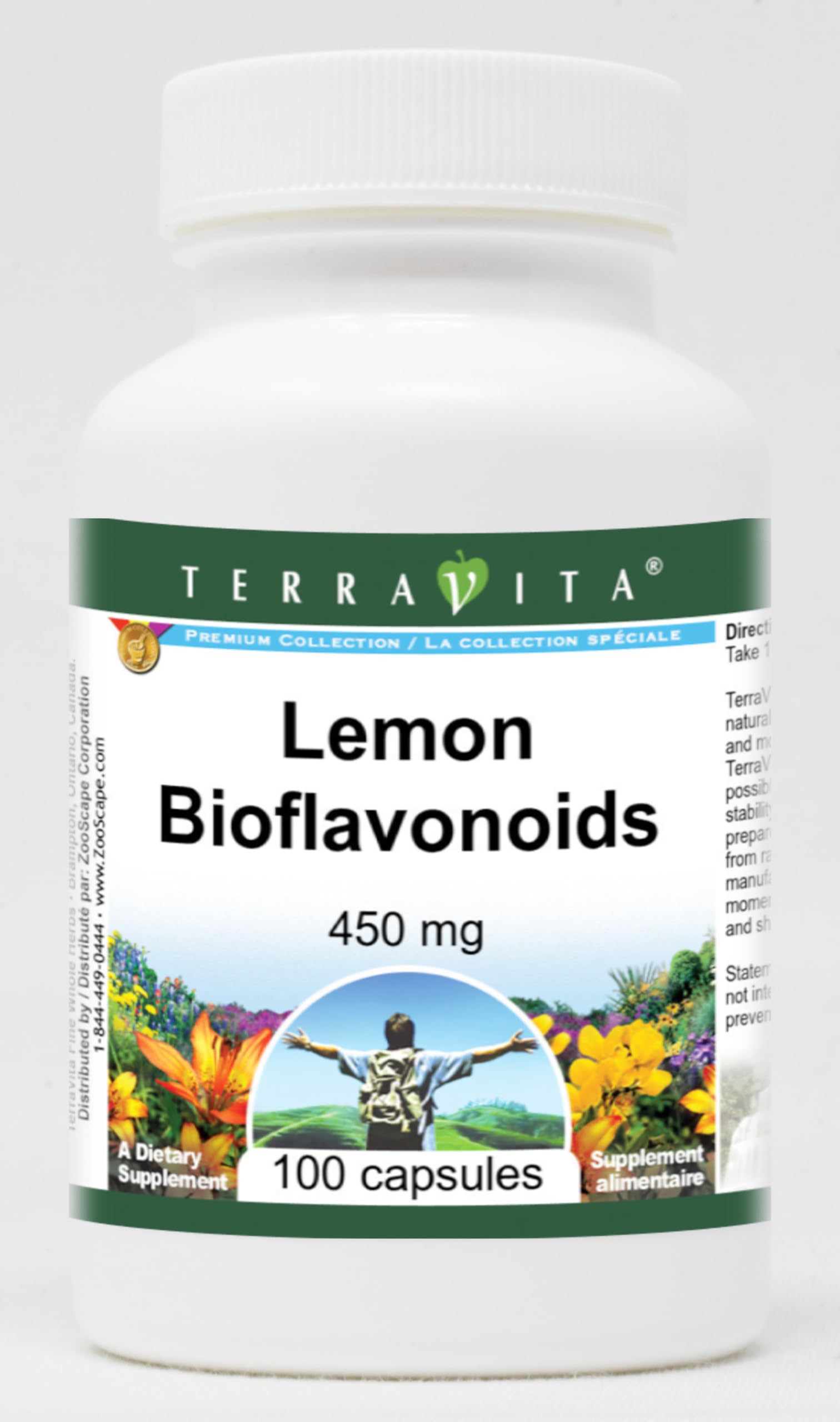 Terravita Lemon Bioflavonoids 450 mg Capsule, 100 Count
