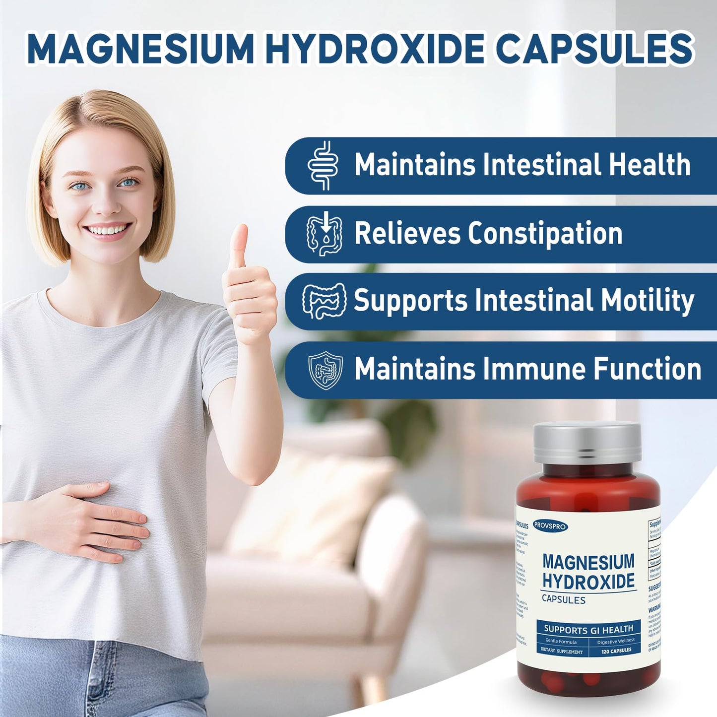 Provspro Magnesium Hydroxide Capsules 120 Capsules