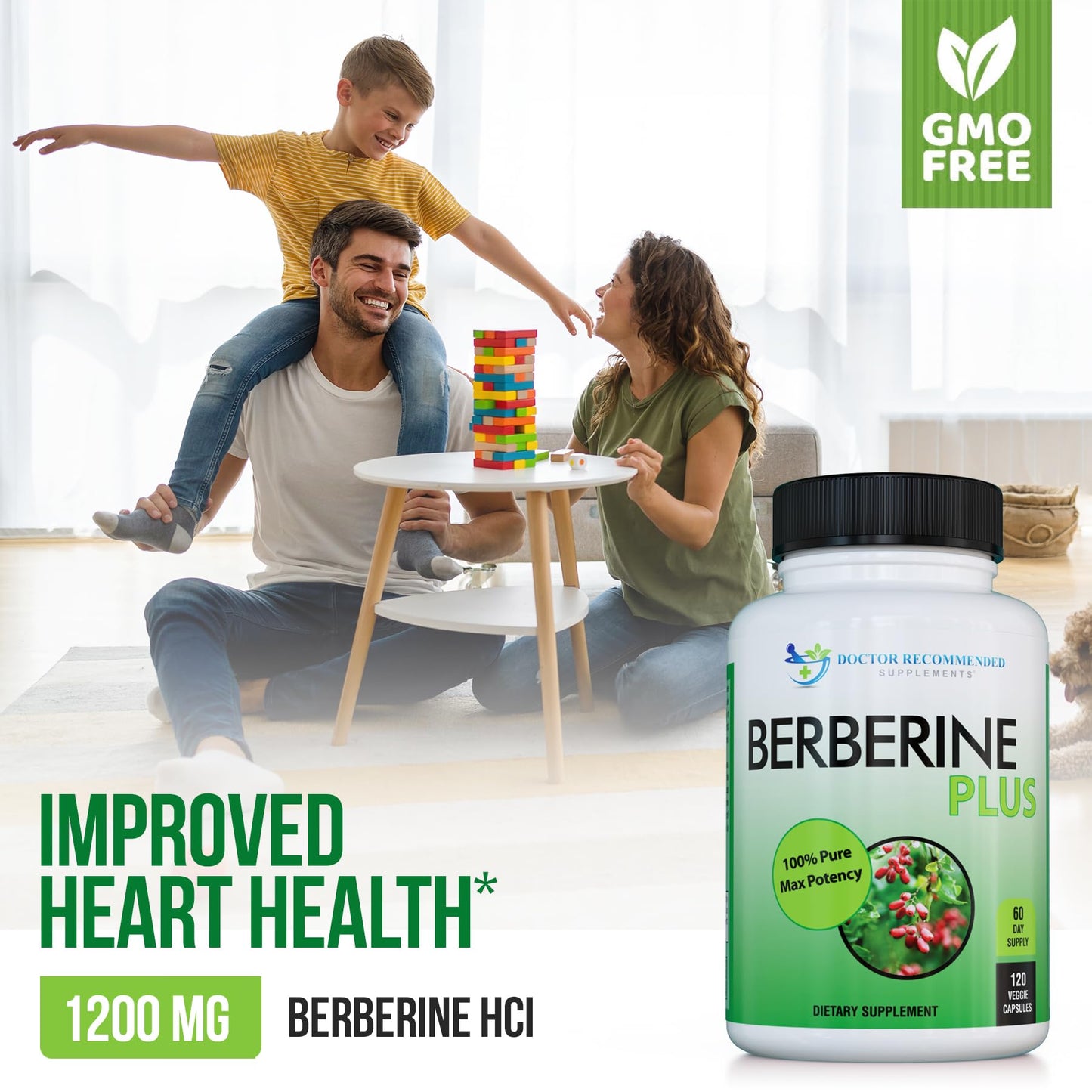 DOCTOR RECOMMENDED SUPPLEMENTS Berberine Plus 1200mg Per Serving Capsule 360 Count