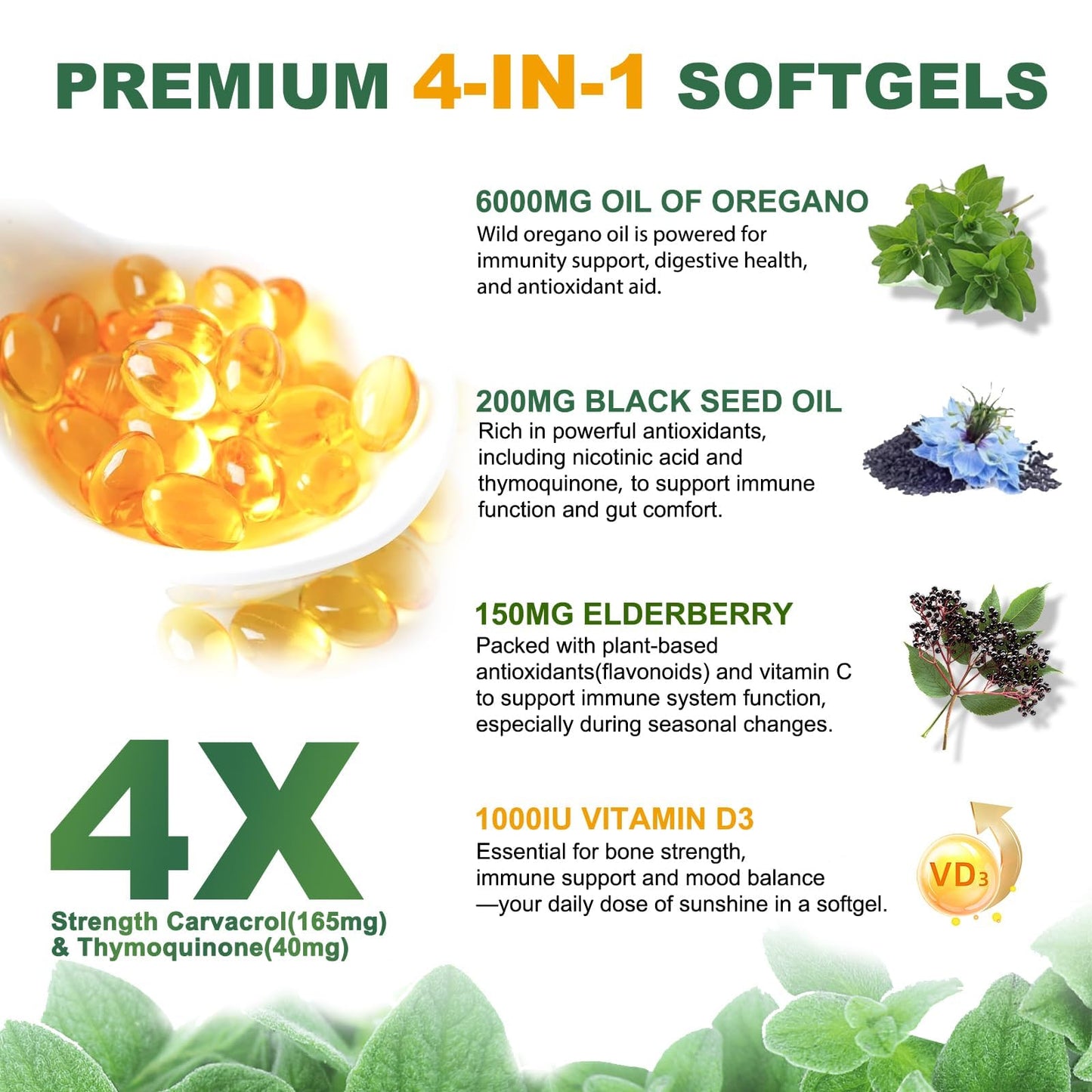 Obill NuTrance Oil of Oregano with Black Seed Oil Softgels 600 Count