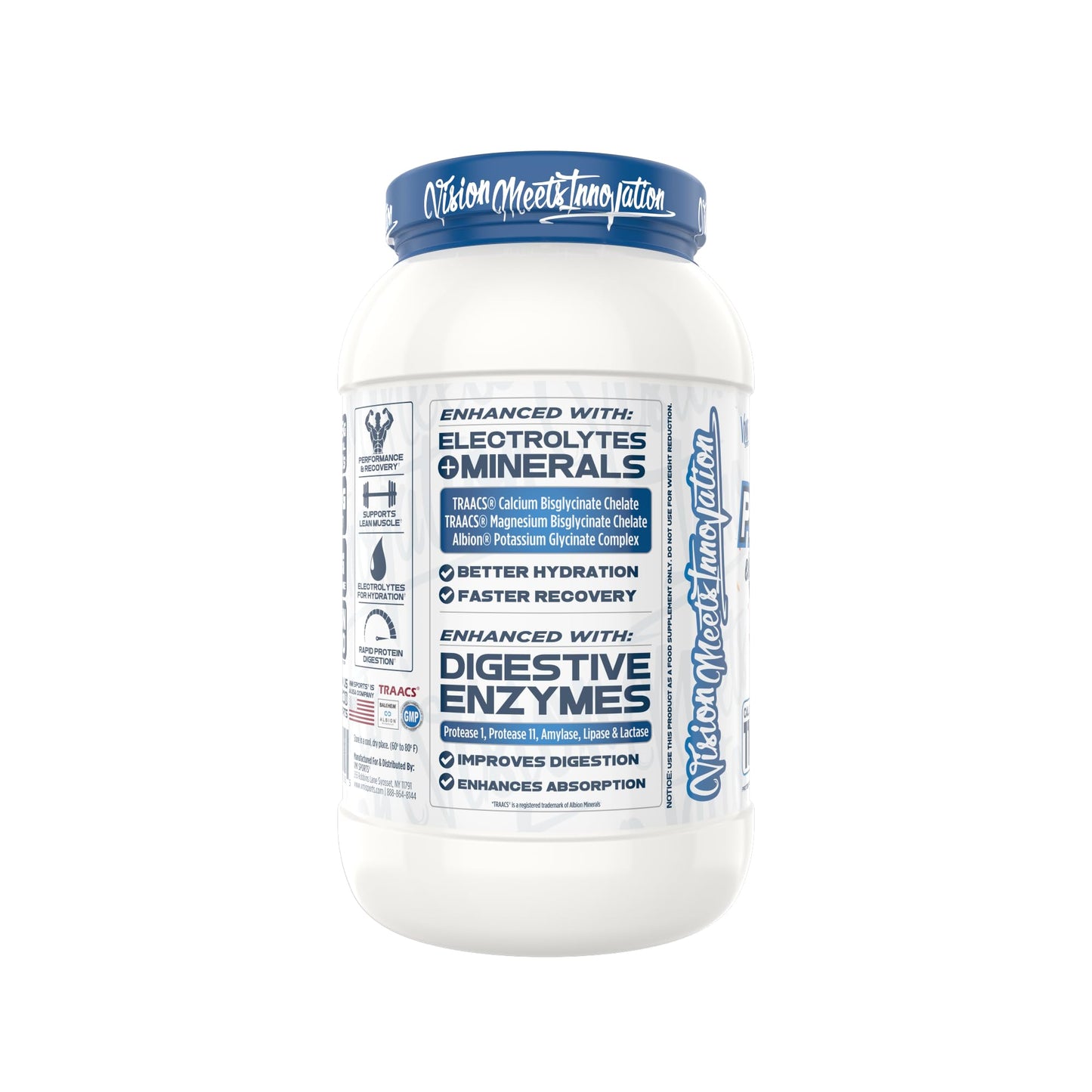 VMI Sports ProtoLyte Whey Isolate Protein Powder Strawberry 25.6 oz Non-GMO Digestive Enzymes Low Calorie