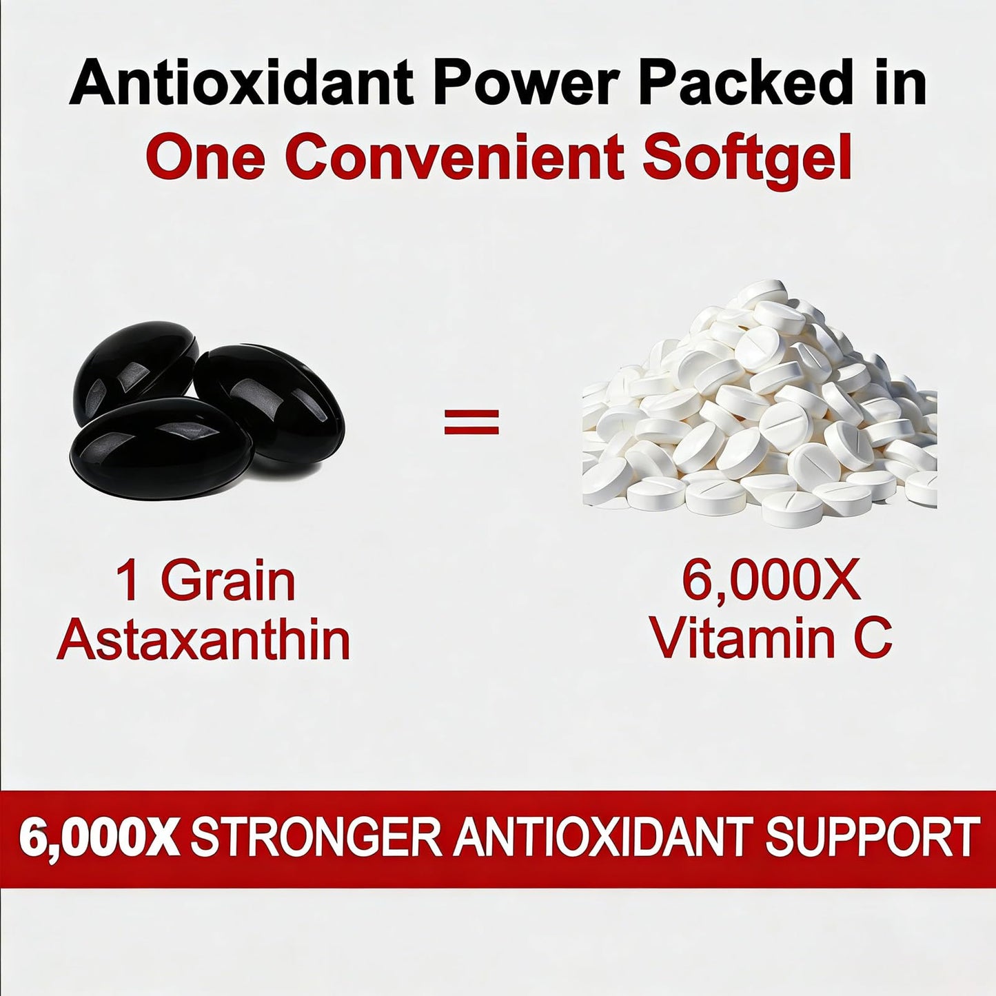 Belano's Astaxanthin 12mg Softgels, Premium Astaxanthin Antioxidant Supplement, 120 Softgels