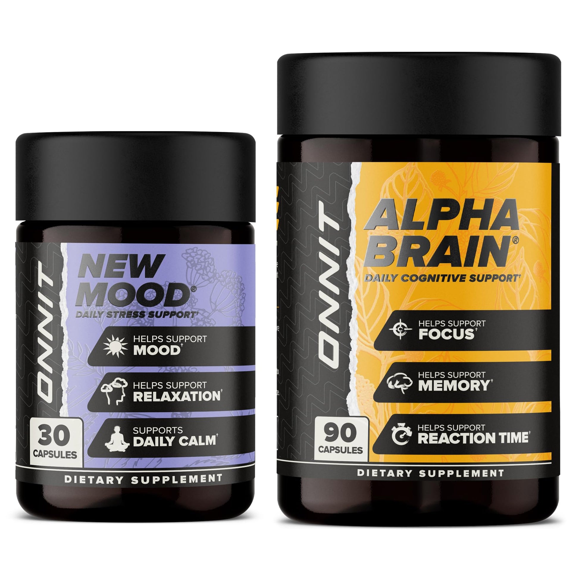 ONNIT Cognitive & Daily Mood Support Bundle Capsules, 120 Count