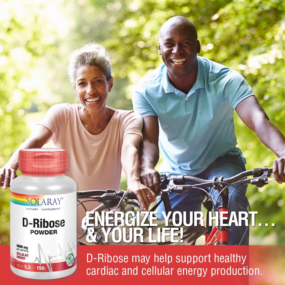 SOLARAY D-Ribose Powder 5000 mg, 5.29 oz