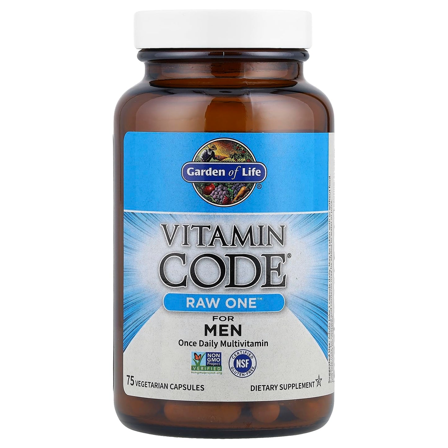 Garden of Life Vitamin Code Raw One for Men Once Daily Multivitamin Capsules 75 Count