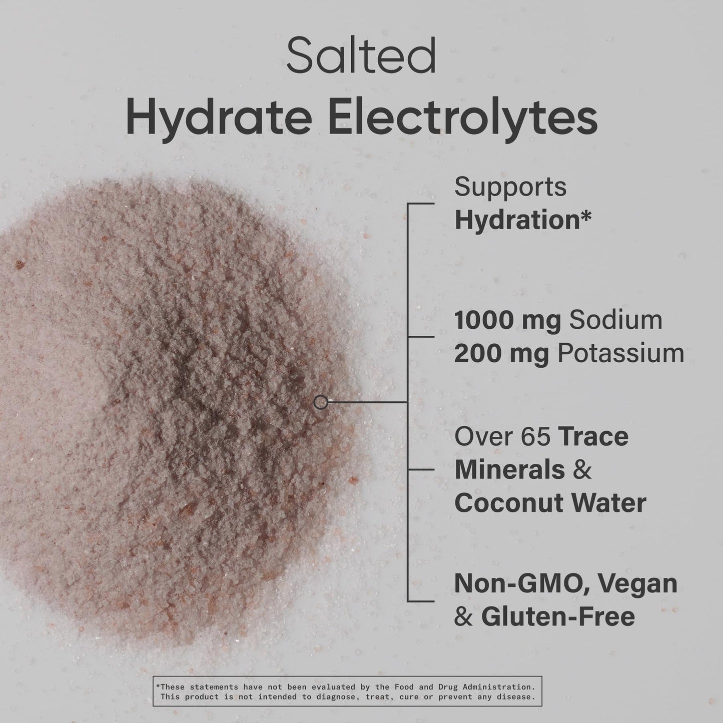 Sports Research Salted Hydrate Electrolytes Pink Grapefruit Powder 11.11 Ounce