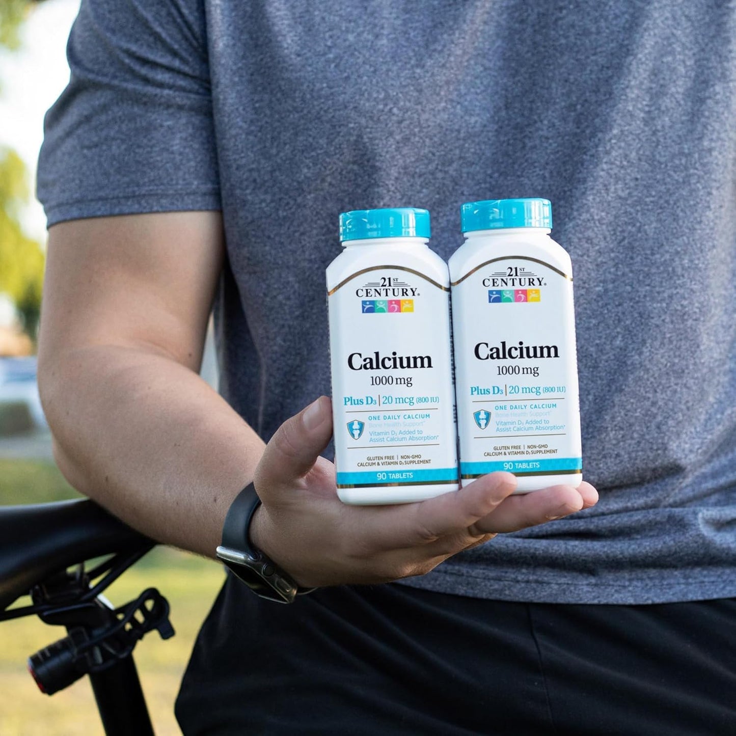 21st Century Calcium 1000mg + D, 90 Tablets