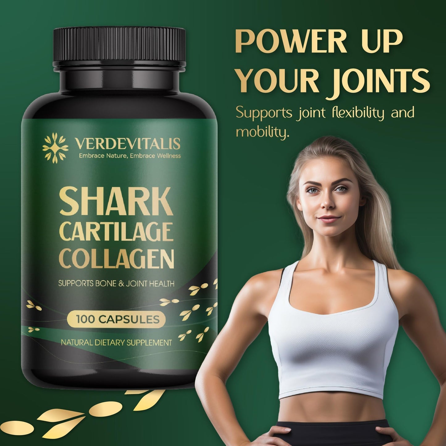 VERDEVITALIS Fish Collagen Peptides 200 Capsules