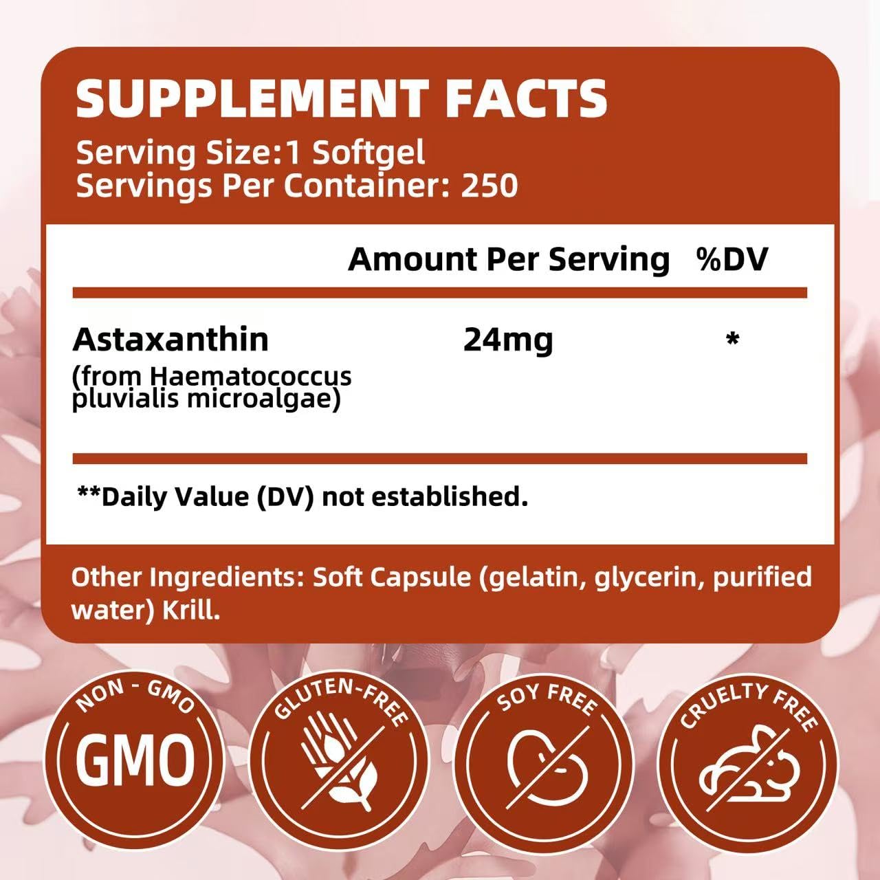 ALLBIZ Astaxanthin 24mg Softgels 250