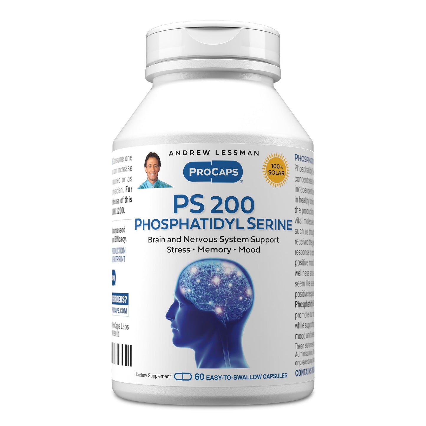Andrew Lessman ProCaps PS Phosphatidyl Serine 200 mg Capsules, 60 Count