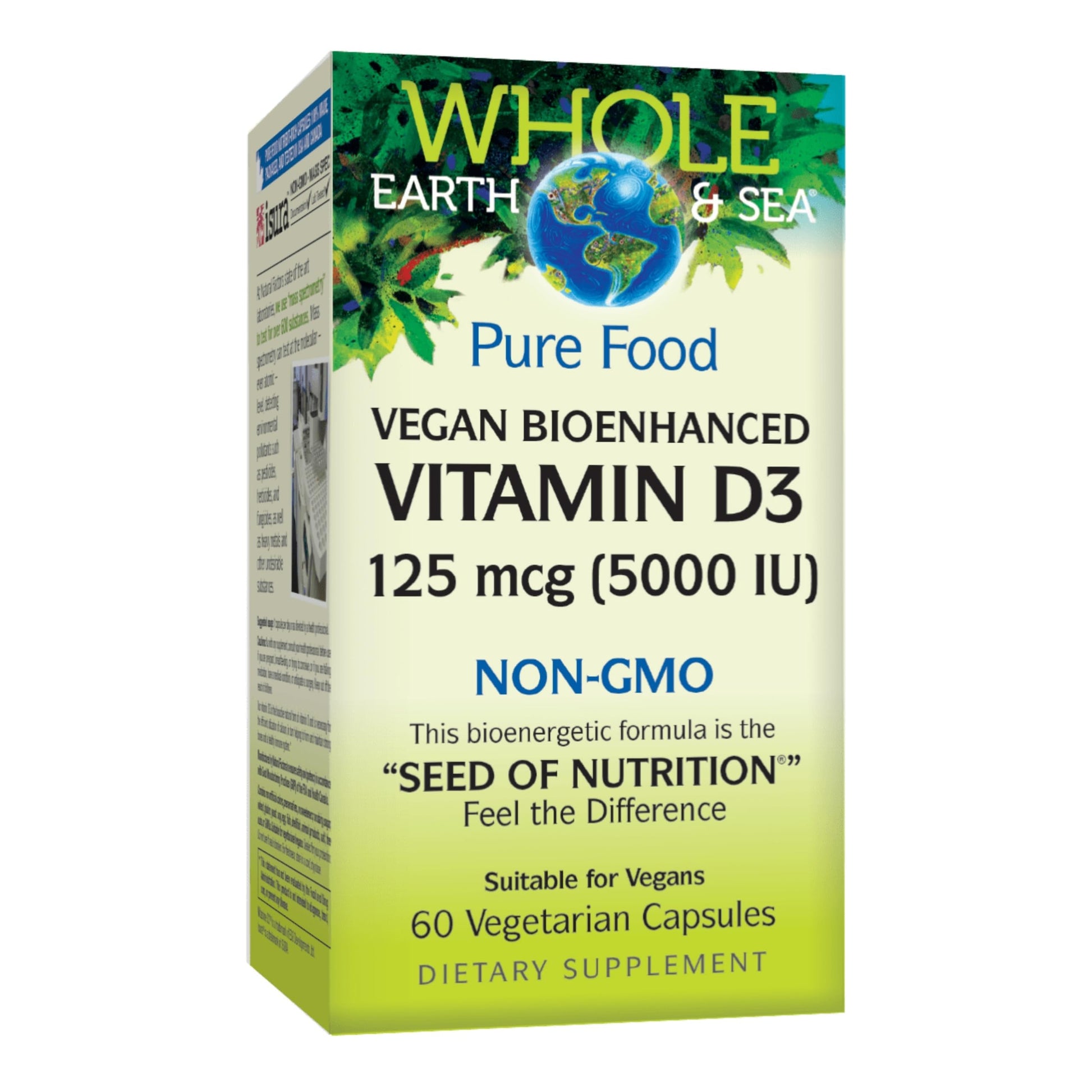 Natural Factors Whole Earth & Sea Vitamin D3 Capsules, 60 Count