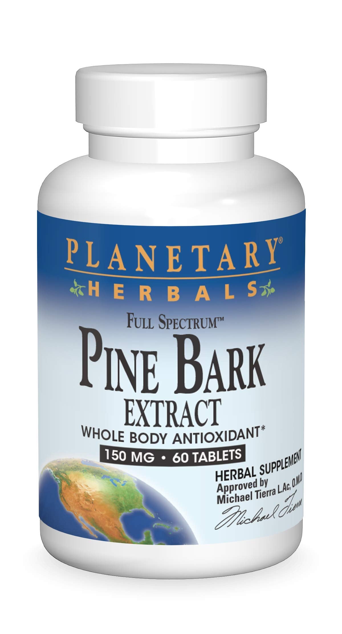 Planetary Herbals FS Pine Bark Extract Tablets, 150 mg, 60 Tablets