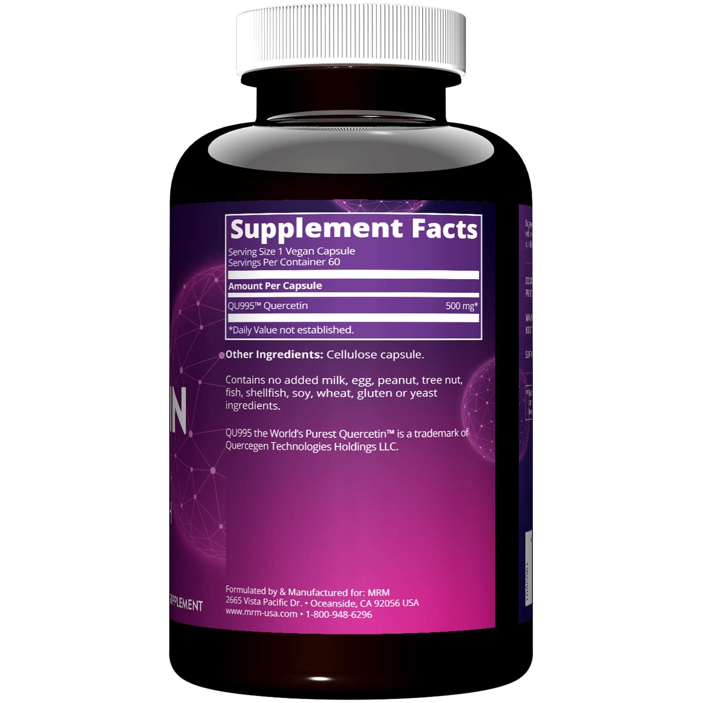 MRM Quercetin 500 mg Capsules, 60 Count