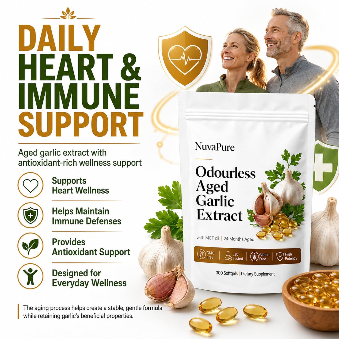 KWEZTY Nuvapure Aged Garlic Capsules 1 Count