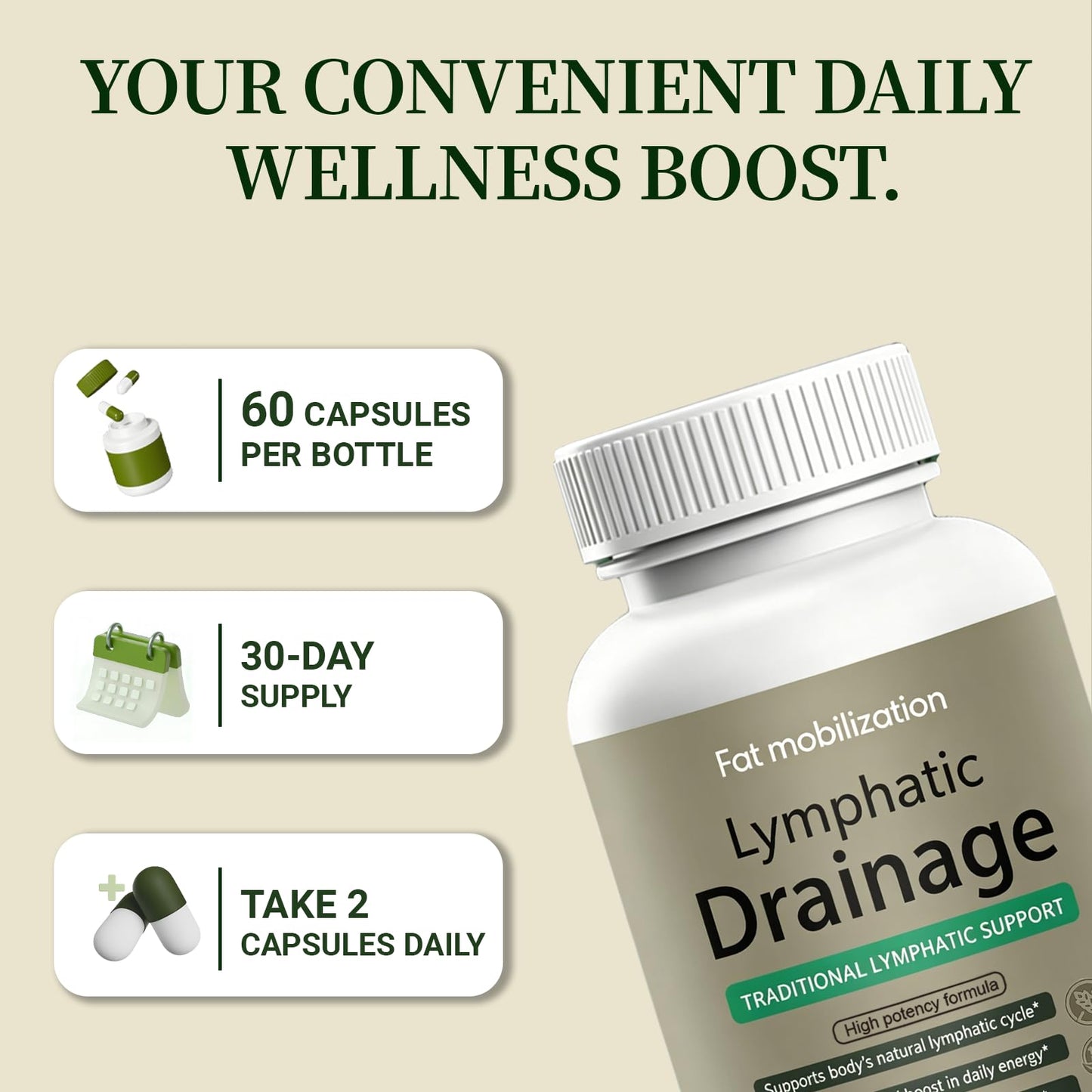 Fat mobilization Lymphatic Drainage Capsules 60 Capsules