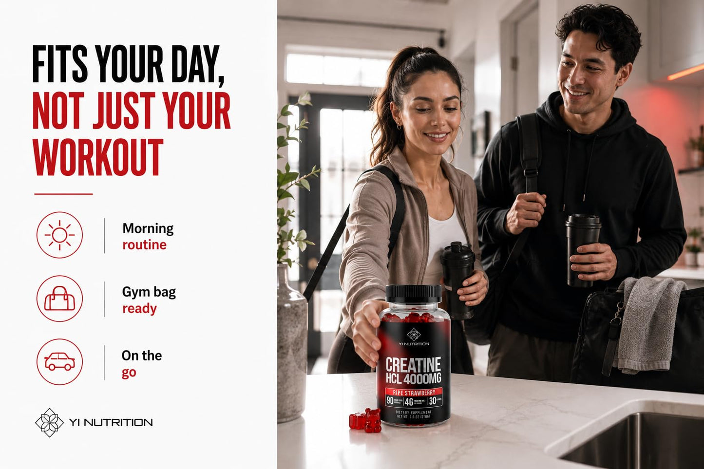Yi Nutrition Creatine HCL Gummy 90 Count