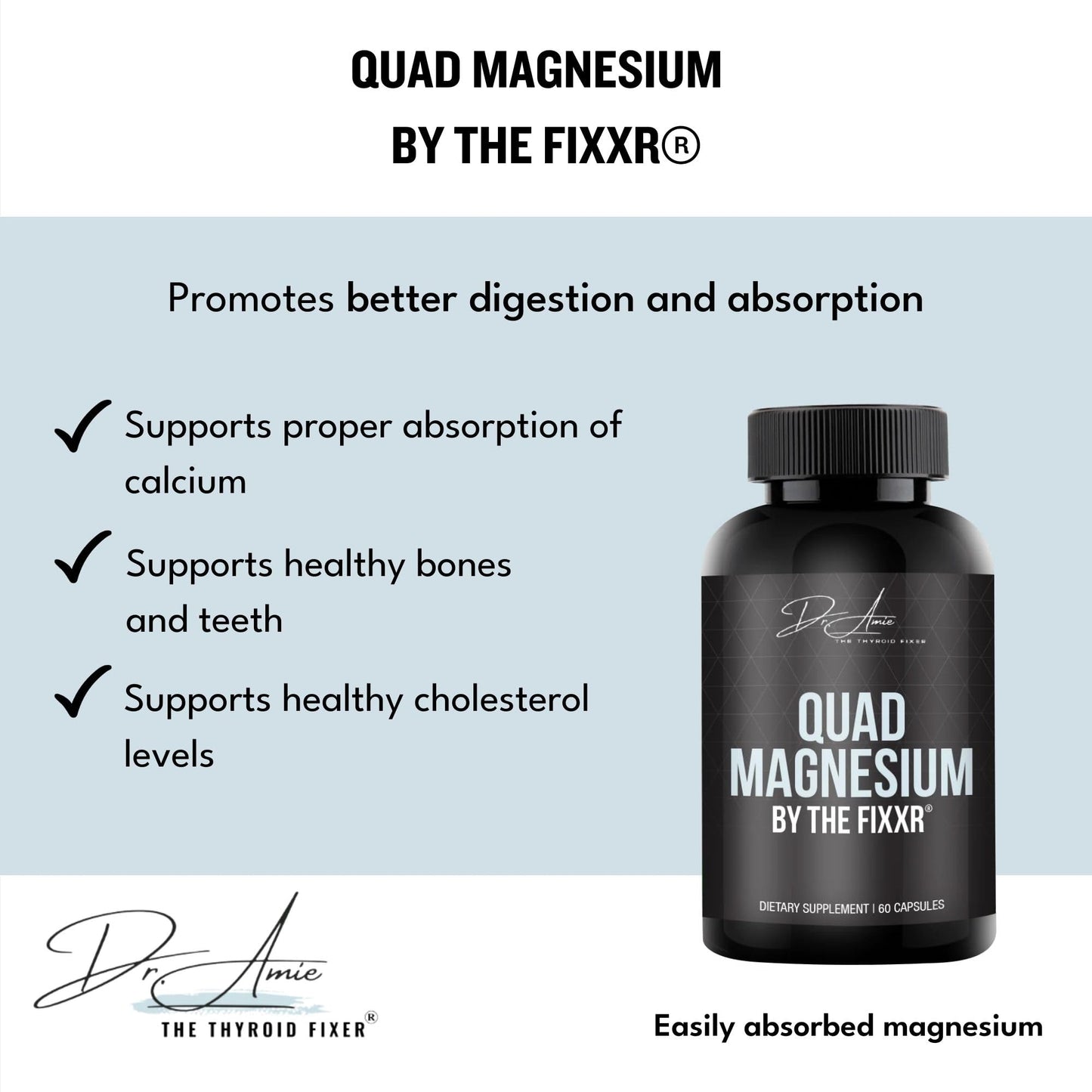 Fixxr Quad Magnesium by Dr. Amie 60 Capsules