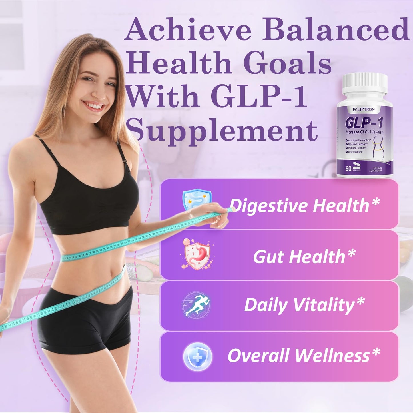 Ecliptron GLP-1 Supplement, 60 Capsules