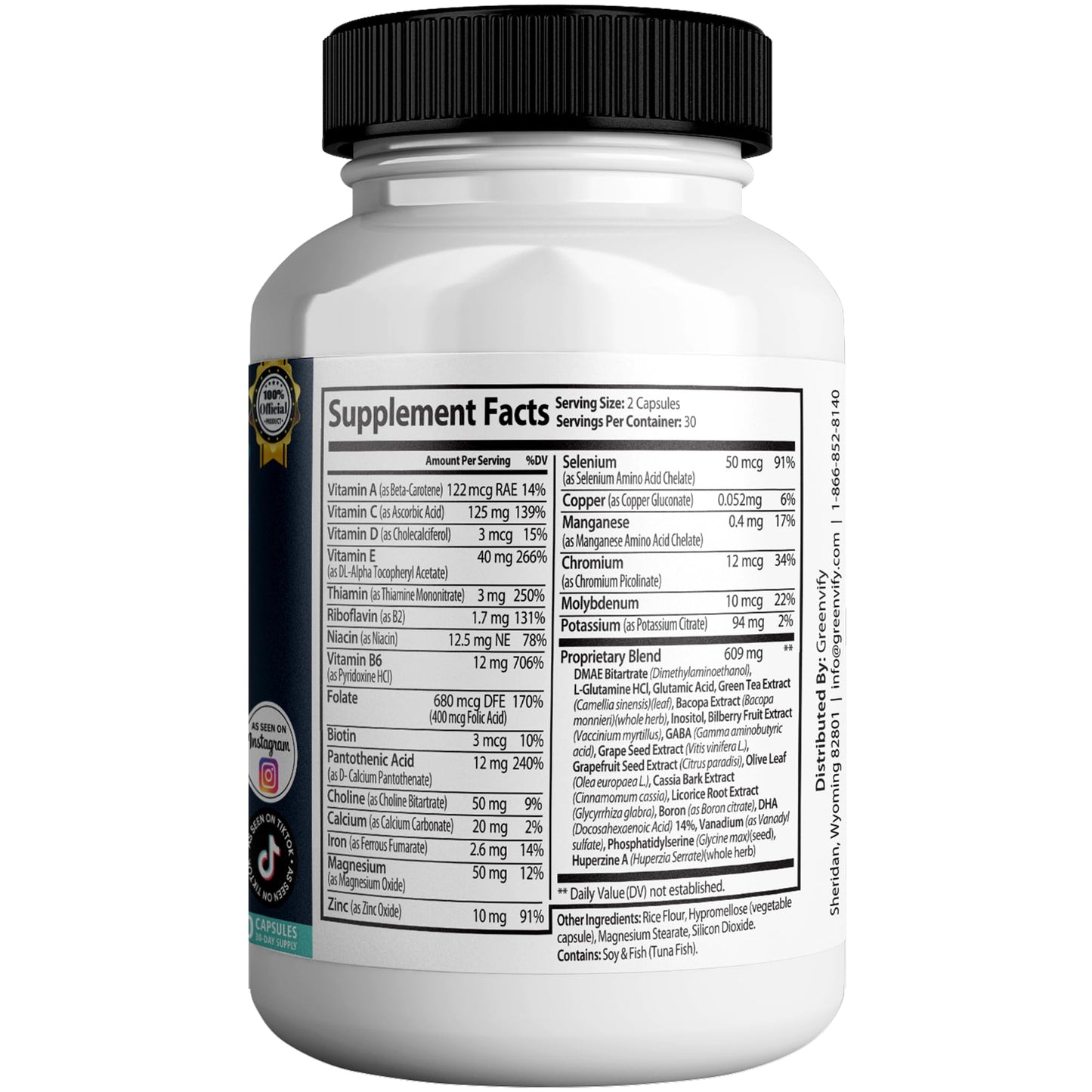 GREENVIFY Memo Max Pro Ultra Memory Support Supplement 60 Capsules