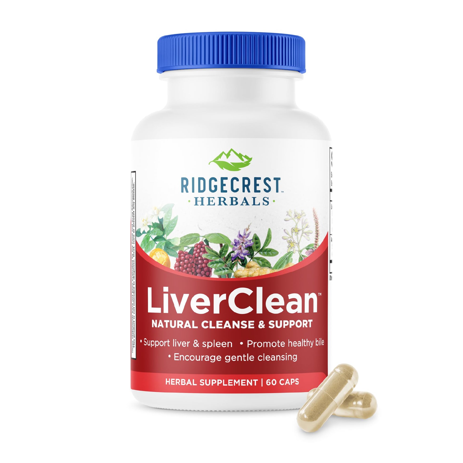 RidgeCrest Herbals LiverClean Herbal Liver Support Formula 60 Capsules