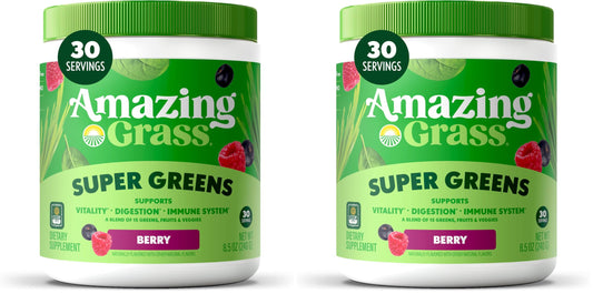 Amazing Grass Super Greens Powder, 8.5 Ounce (Pack of 2)