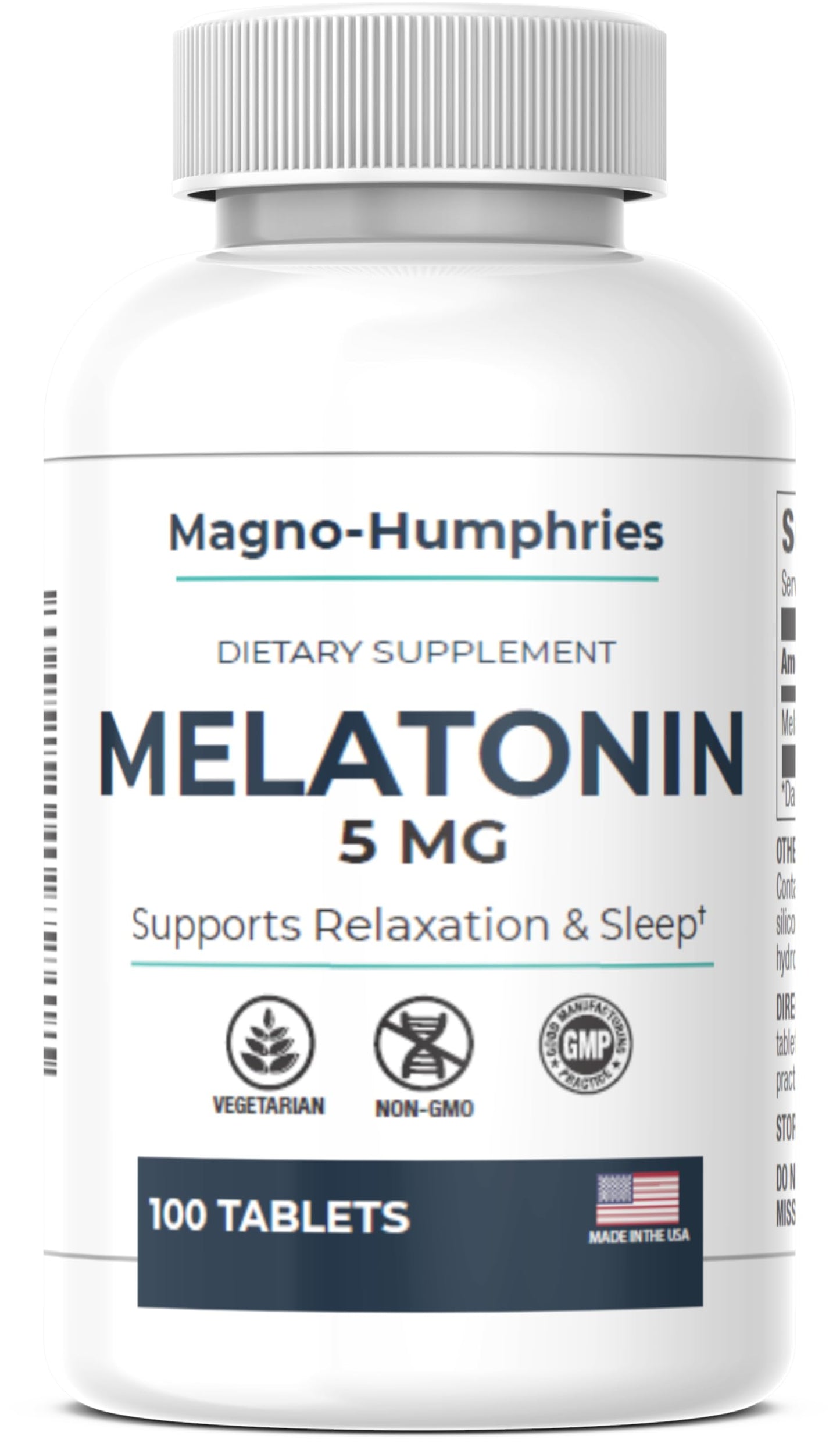 Magno-Humphries Melatonin 5 mg Tablets, 100 Tablets