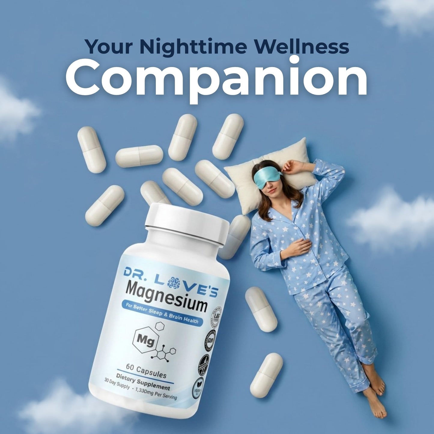 Dr. Love Magnesium Complex Capsules, 60 Count