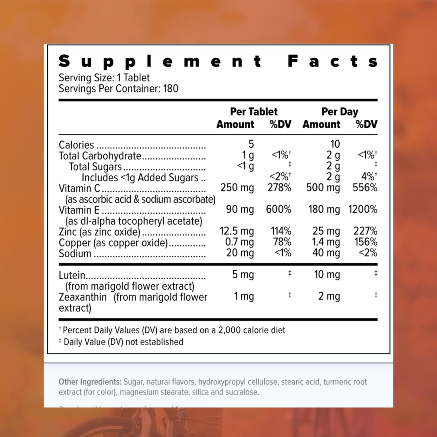Focus Vision Supplements Focus Select AREDS2 Based Eye Vitamin-Mineral Supplement Chewable 180 Count
