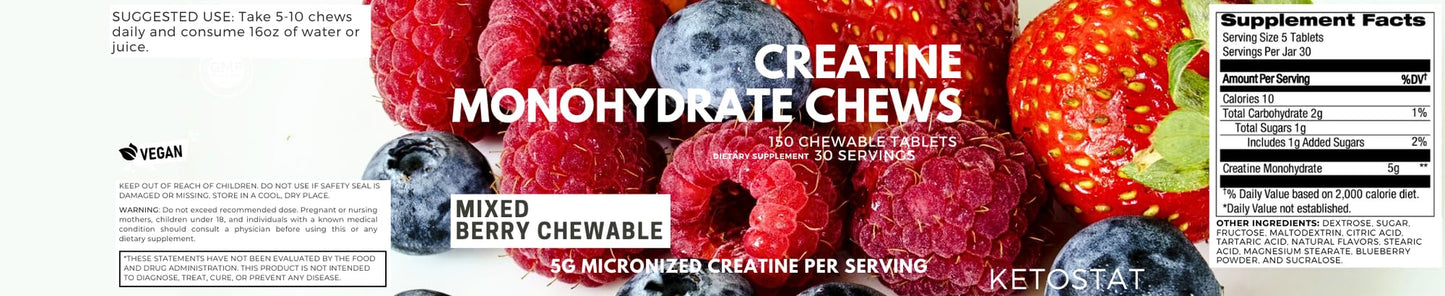 Ketostat Creatine Tablet Chews 150 Tablets