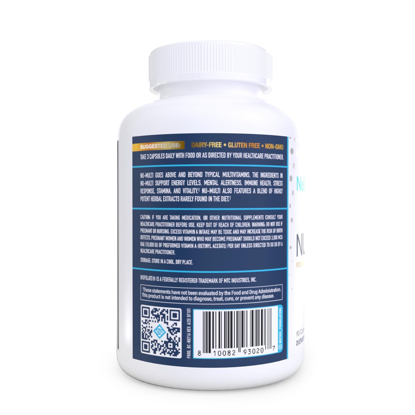NuEthix Formulations Nu-Multi Foundational Micronutrient Support Capsules, 90 Count