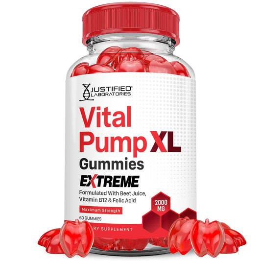 Justified Laboratories Vital Pump XL Extreme 2000MG Performance Gummies, 60 Count