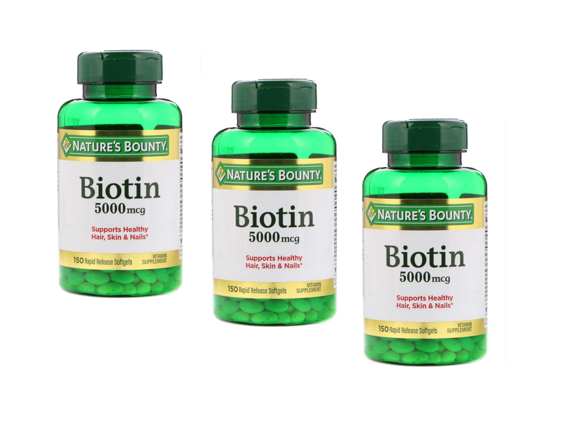 Nature's Bounty Biotin 5000mcg Softgels 450