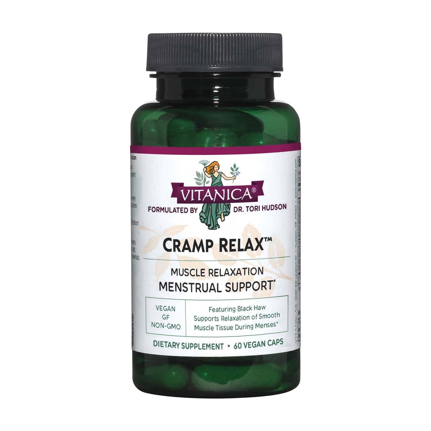 Vitanica Cramp Relax, Menstrual Support Capsule, 60 Count