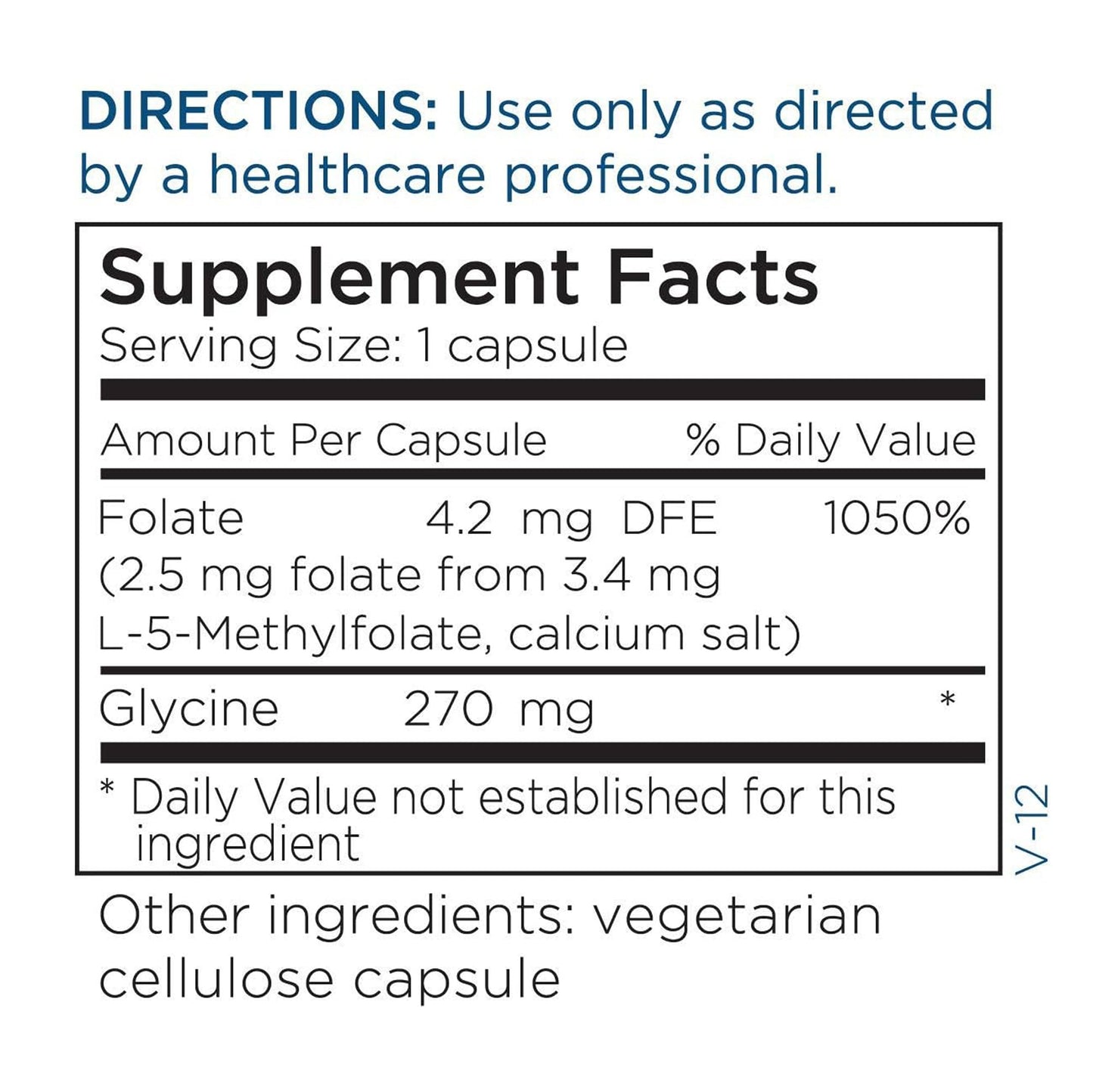 Metabolic Maintenance L-Methylfolate 2.5 mg Capsule, 30 Count